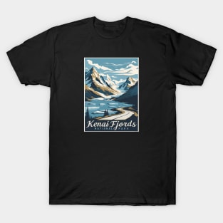 Retro Kenai Fjords National Park Alaska Tourist Souvenir T-Shirt